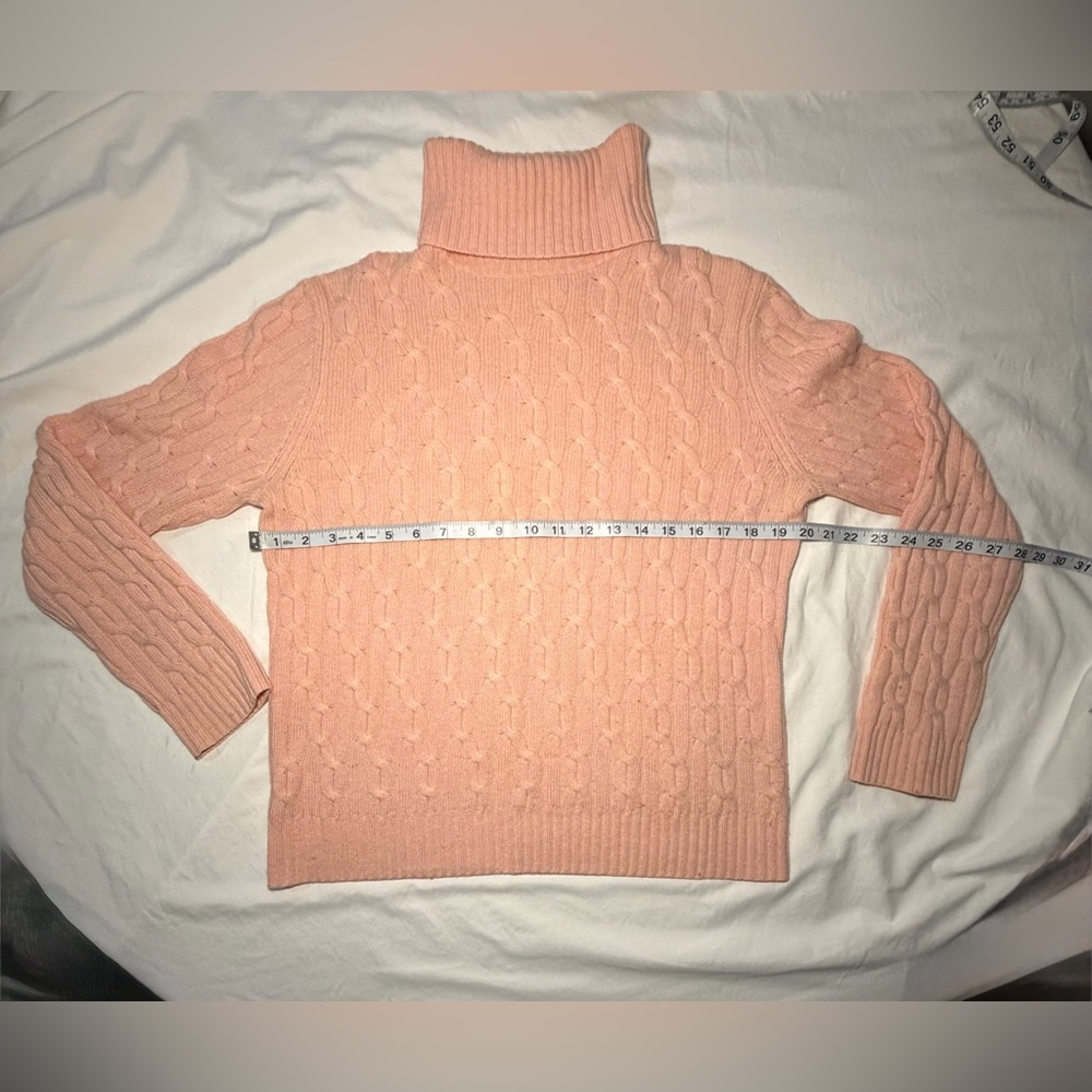 Rare Vintage Brooks Brothers Cable Knit Sweater Cashmere Wool Made In Hong Kong